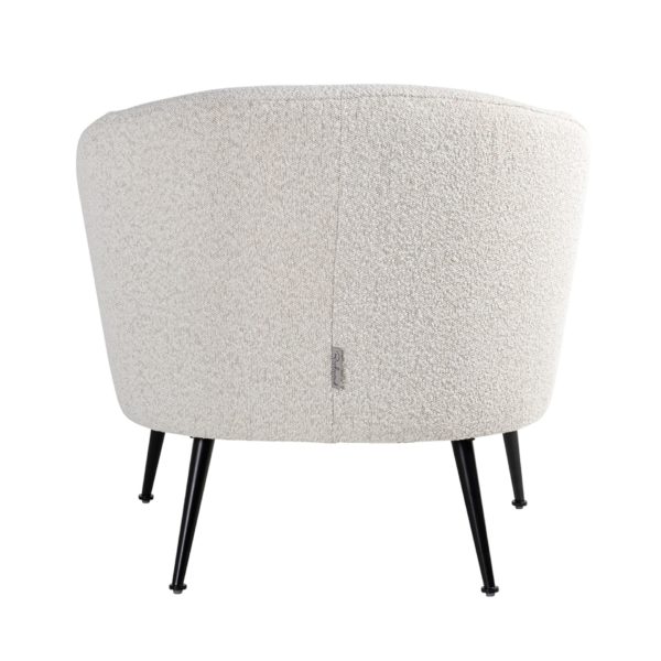 S4514 WHITE BOUCLÉ - Easy Chair Inova white bouclé / black (Copenhagen 900 Bouclé White)