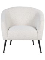 S4514 WHITE BOUCLÉ - Easy Chair Inova white bouclé / black (Copenhagen 900 Bouclé White)