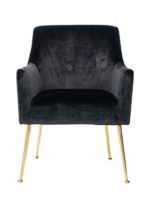 S4449 BLACK CROCO - Chair Harper black croco (Croco Velvet Black HD007)