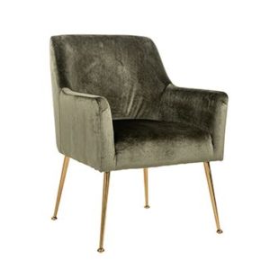 S4449 GREEN FEATHER - Chair Harper green feather (Feather Velvet Green HD002)