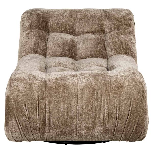 S4597 TAUPE CHENILLE - Swivel easy chair Rosy taupe chenille (Bergen 104 taupe chenille)