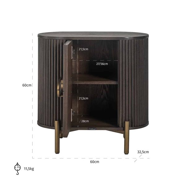 7750 - Cabinet Luxor 1-door (Brown)