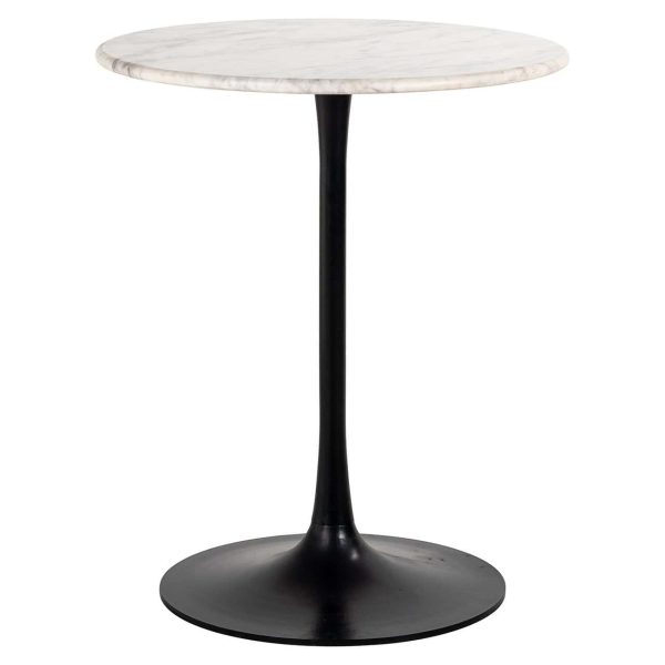 825227 - Bistro table Carlten white 65Ø (Black/white)