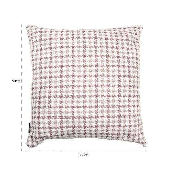 -KU-0087 - Pillow Juno rose 50x50 (Peacock 1670 rosewood)