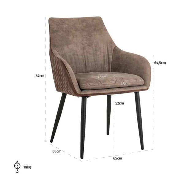 S4390 - Chair Chrissy PU leather