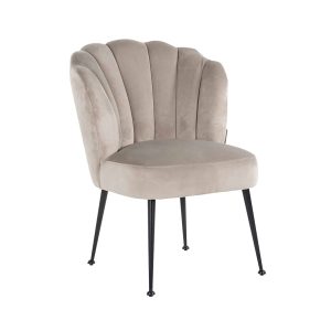 S4445 B KHAKI VELVET - Chair Pippa khaki velvet / black (Quartz Khaki 903)