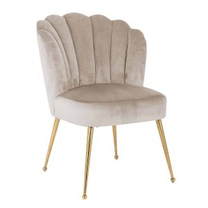 S4445 KHAKI VELVET - Chair Pippa khaki velvet/ gold (Quartz Khaki 903)