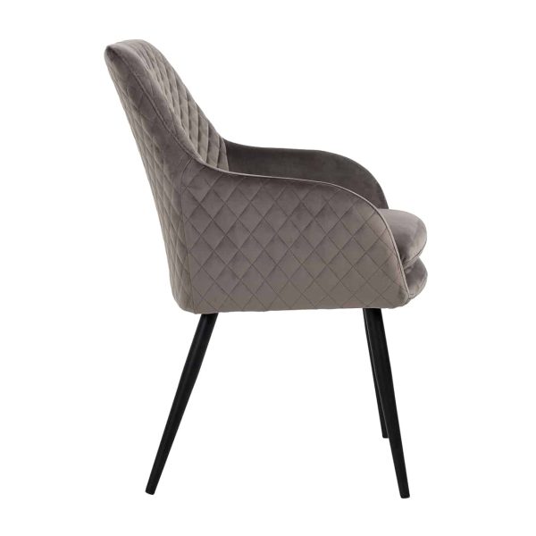 S4461 STONE VELVET - Chair Chrissy stone velvet (Quartz Stone 101)