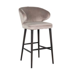 S4496 KHAKI VELVET - Bar stool Indigo khaki velvet (Quartz Khaki 903)