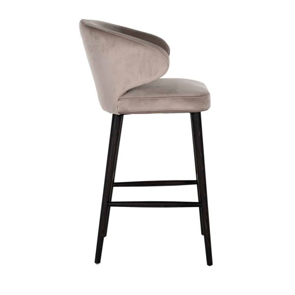 S4496 KHAKI VELVET - Bar stool Indigo khaki velvet (Quartz Khaki 903)