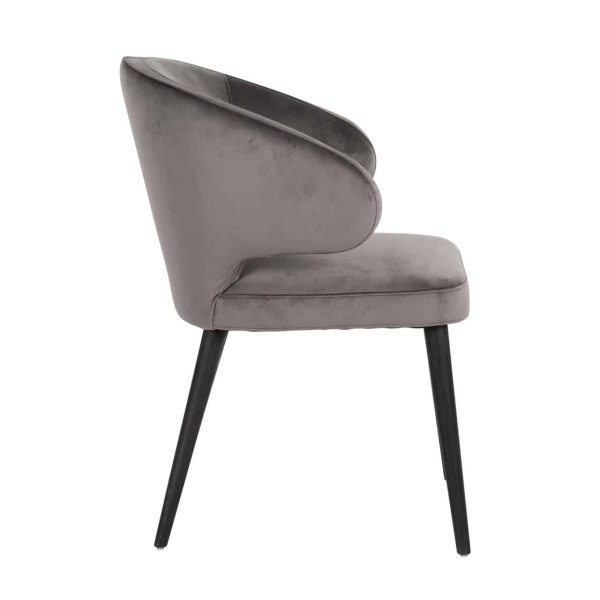 S4497 STONE VELVET - Chair Indigo stone velvet (Quartz Stone 101)