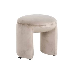 S4548 KHAKI VELVET - Pouffe Fargo khaki velvet (Quartz Khaki 903)