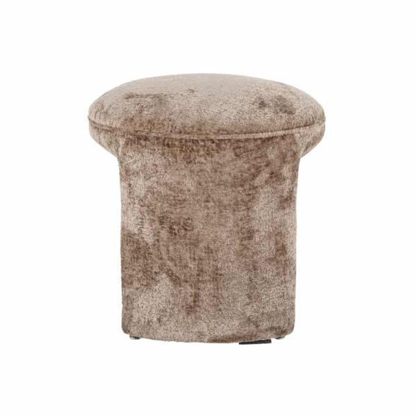 S4548 TAUPE CHENILLE - Pouffe Fargo taupe chenille (Bergen 104 taupe chenille)