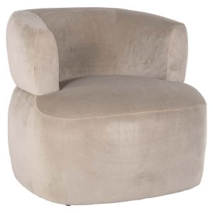 S4557 KHAKI VELVET - Easy chair Donna khaki velvet (Quartz Khaki 903)