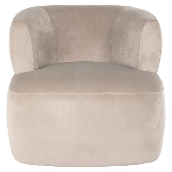 S4557 KHAKI VELVET - Easy chair Donna khaki velvet (Quartz Khaki 903)