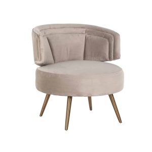 S4559 KHAKI VELVET - Easy chair Hazel khaki velvet fire retardant (FR-Quartz 903 Khaki)