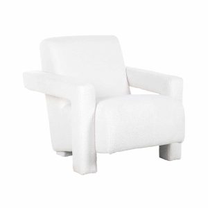 S4567 FR WHITE FURRY - Easy chair Casey white furry fire retardant (Himalaya 900 white furry)