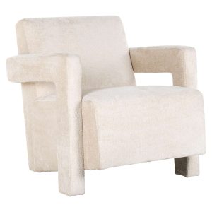 S4577 WHITE CHENILLE - Easy chair Devanto white chenille (Bergen 900 white chenille)