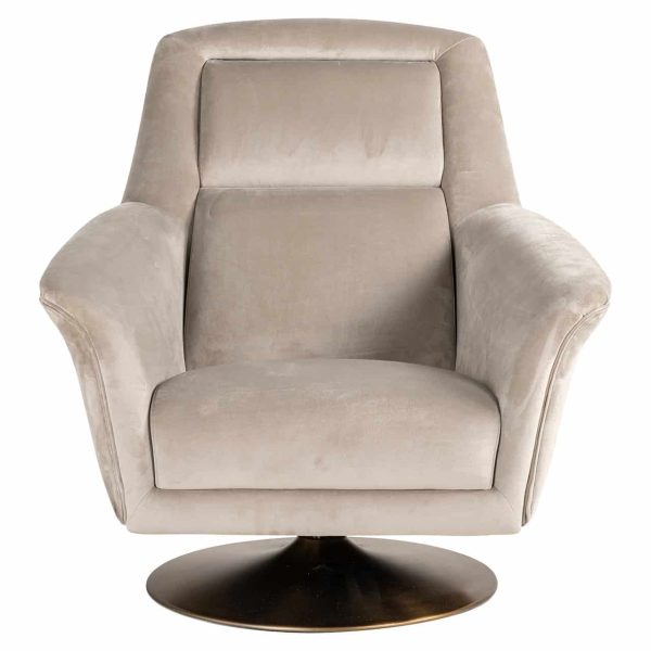 S4726 KHAKI VELVET - Swivel chair Nora khaki velvet (Quartz Khaki 903)