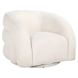 S5145 UNICORN WHITE - Swivel easy chair Arcus unicorn white (Unicorn 02 white)